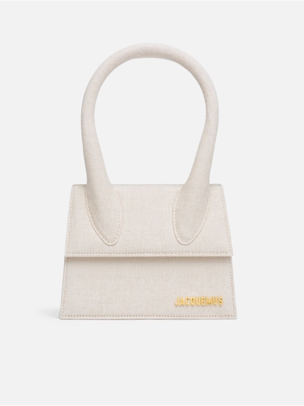 Jacquemus Beige Le Chiquito Linen Medium Top-Handle Bag